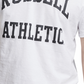 Camiseta masculina Russell Athletic com estampa gráfica do logotipo Archie, branca, tamanho extragrande