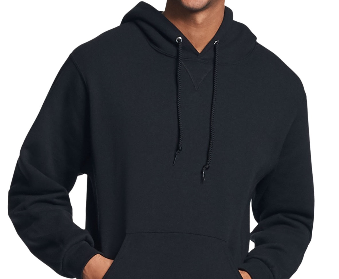 Moletom com capuz Russell Athletic masculino, preto, tamanho grande