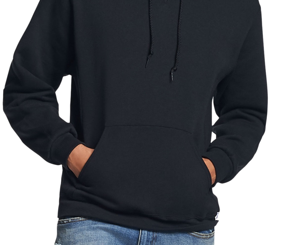 Moletom com capuz Russell Athletic masculino, preto, tamanho grande