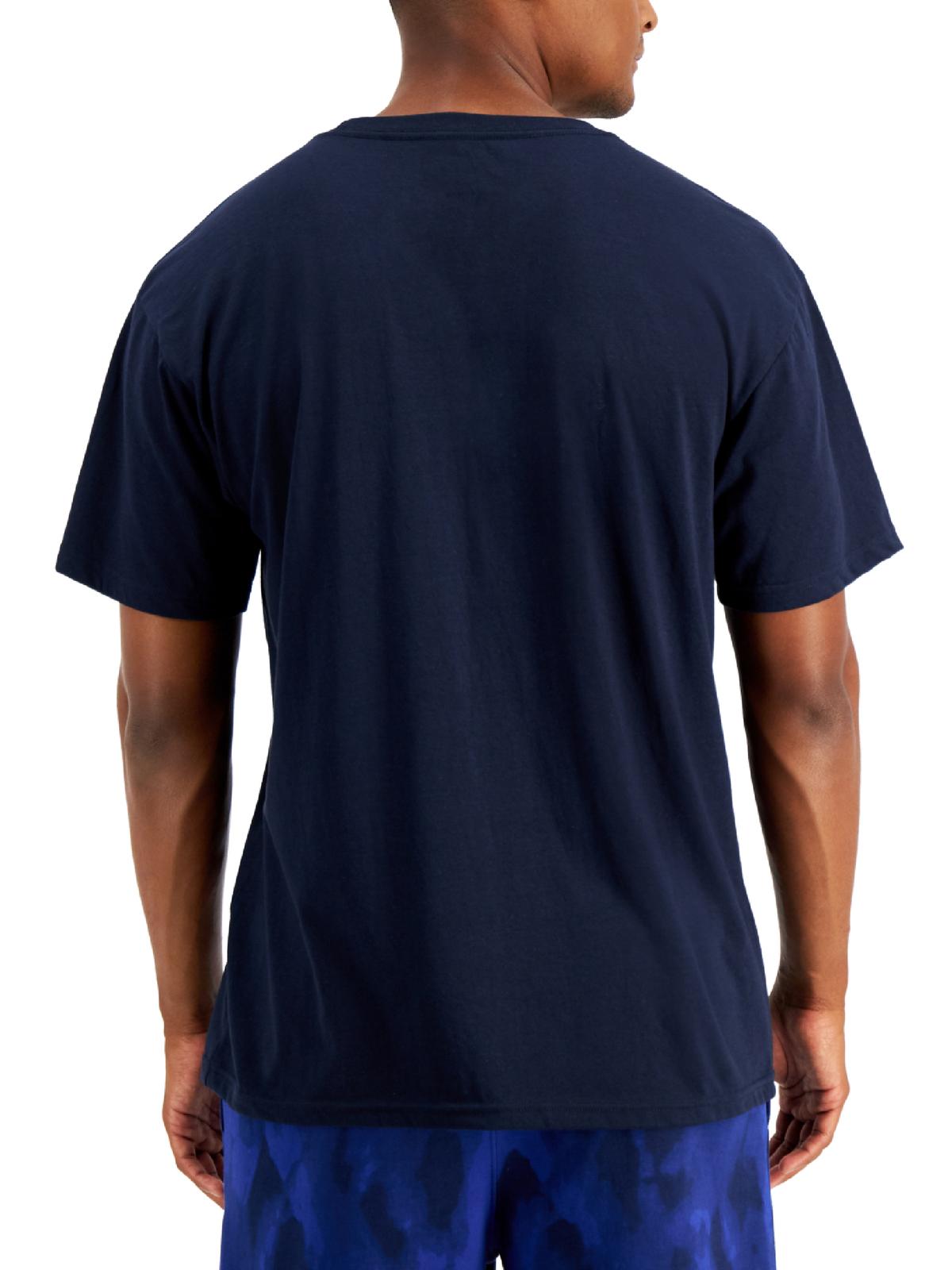Camiseta masculina Russell Athletic com estampa do logotipo Lawrence, azul, tamanho pequeno