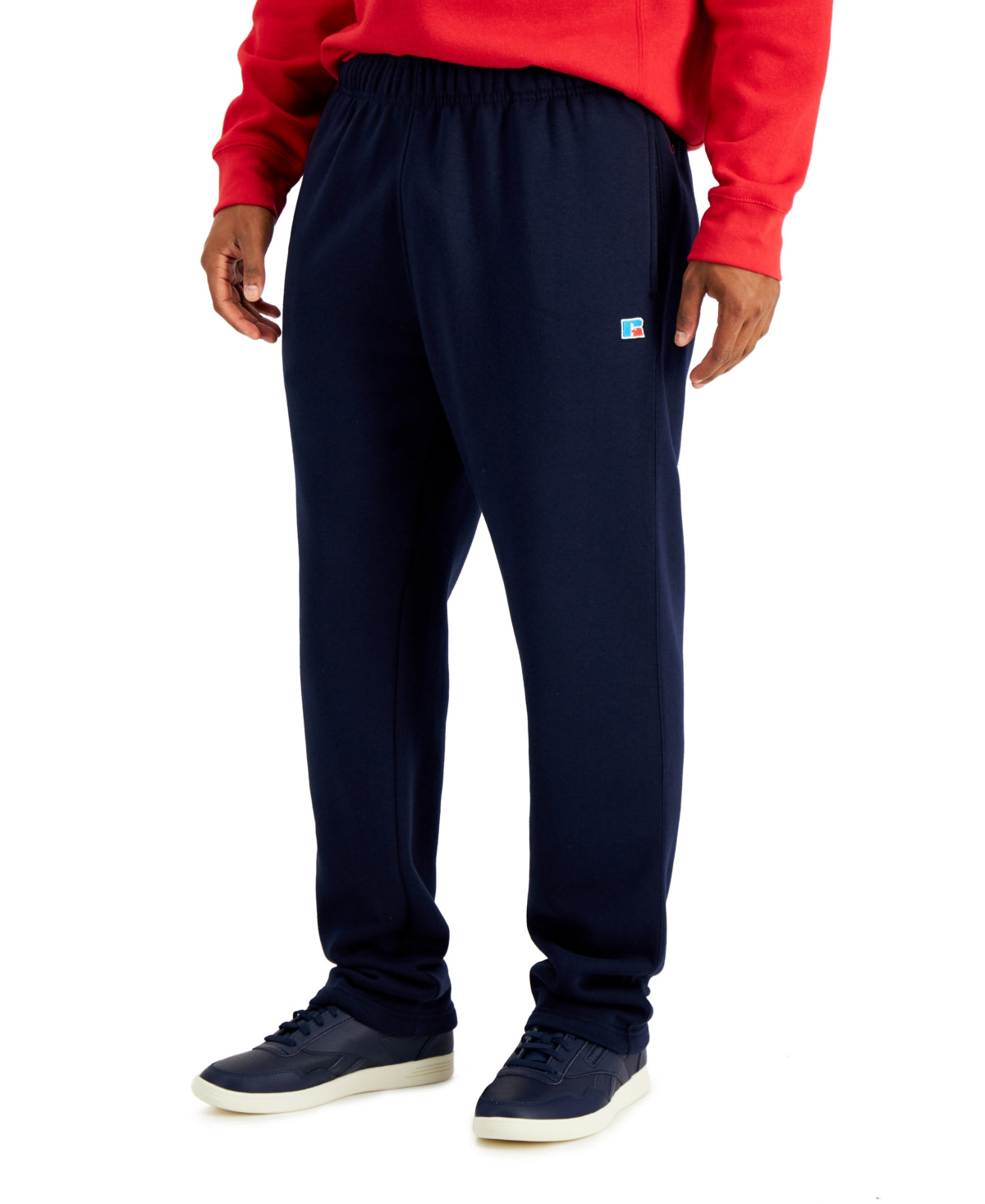 Calça de lã aberta masculina Russell Athletic, azul, tamanho extragrande