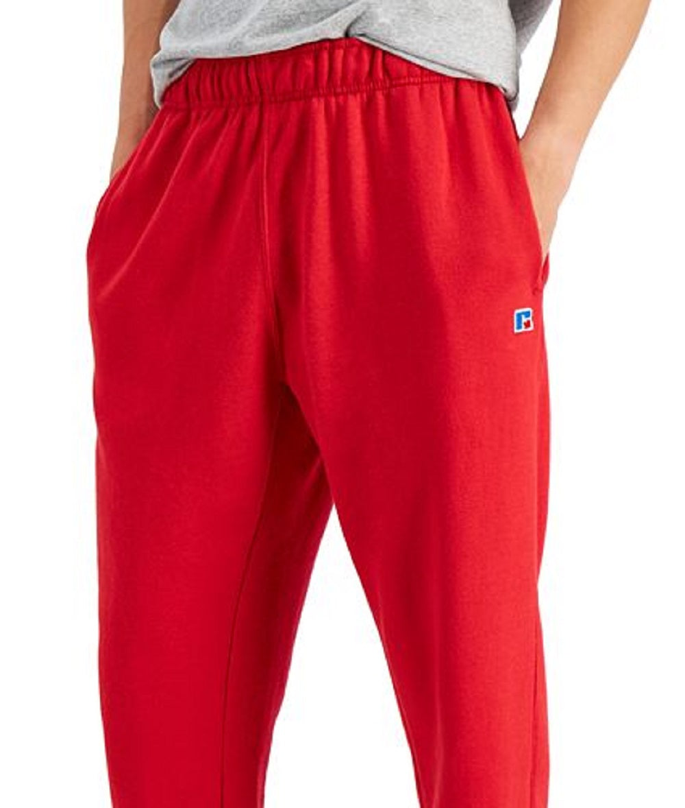 Calça de lã aberta masculina Russell Athletic vermelha tamanho médio