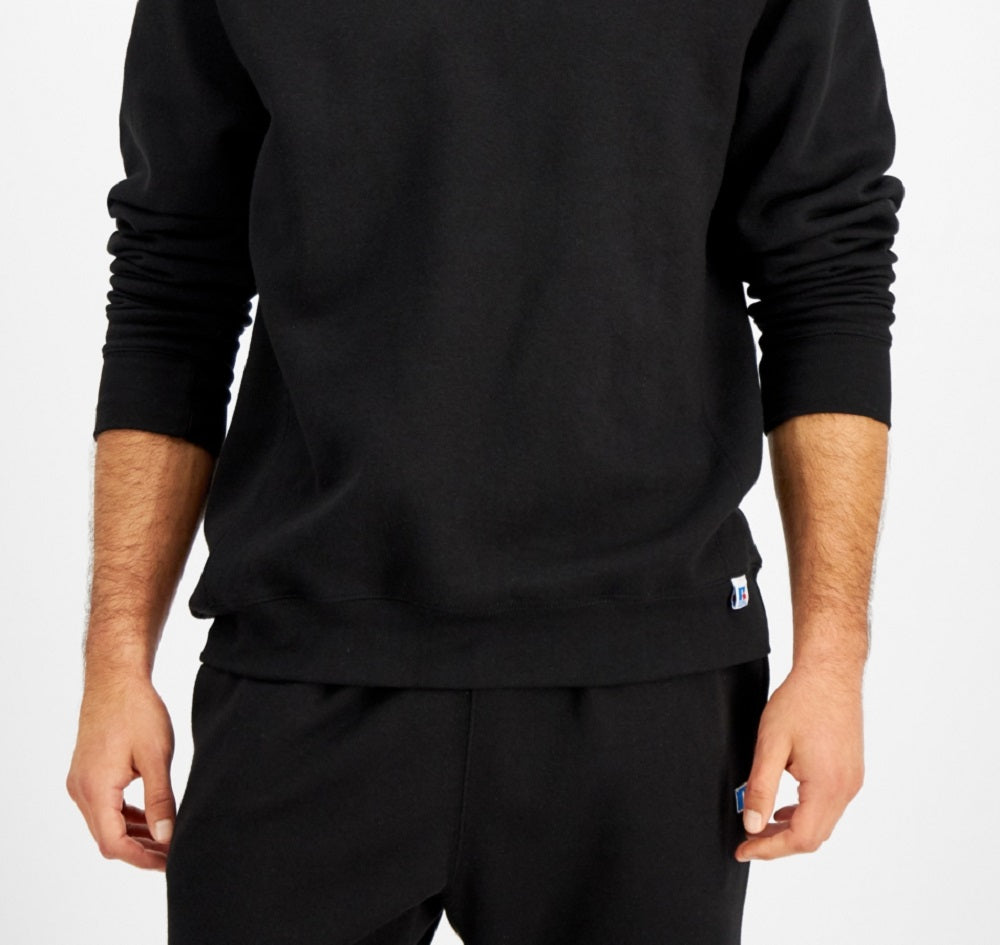 Moletom masculino Russell Athletic Solid Fleece preto tamanho médio