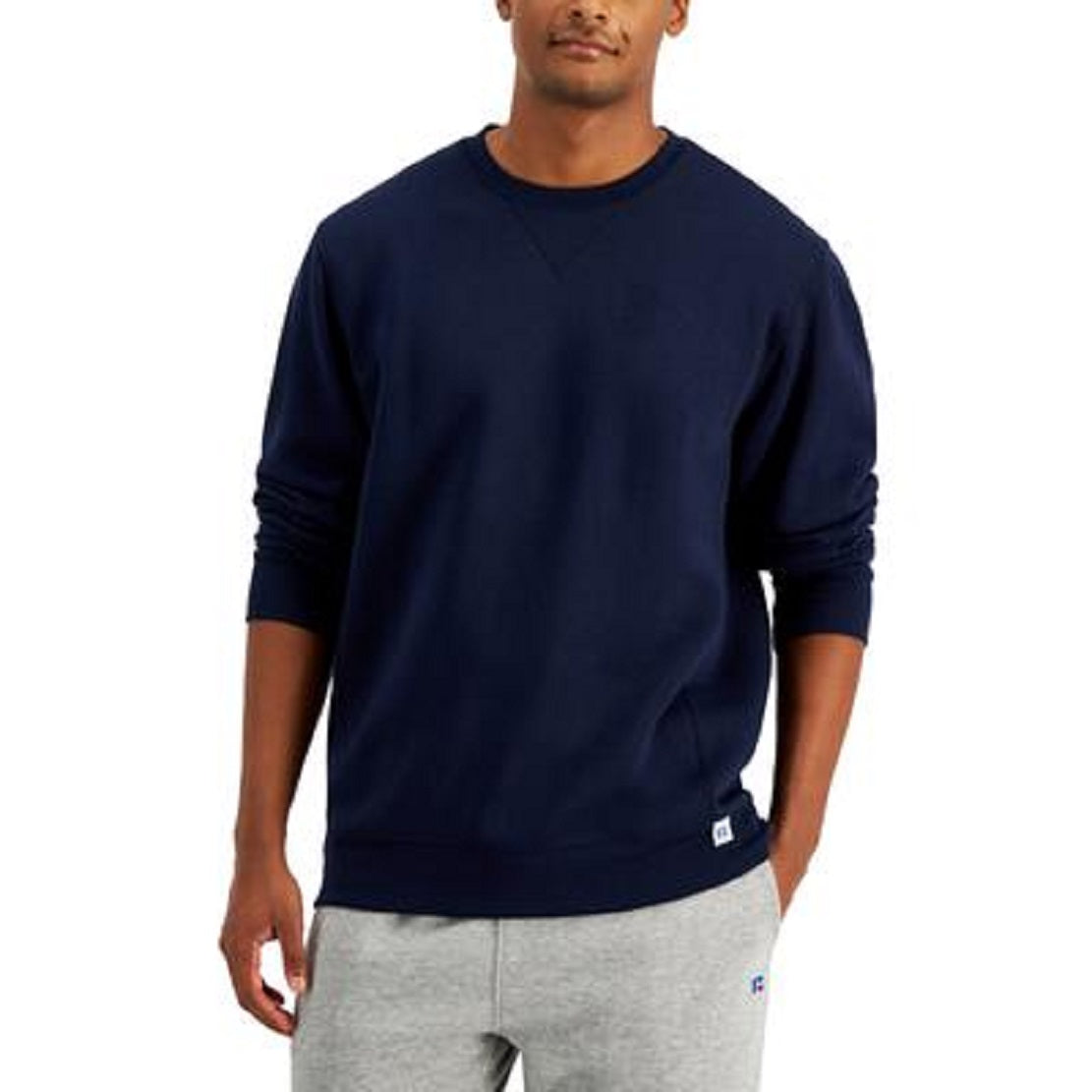 Moletom masculino Russell Athletic Solid Fleece Azul Tamanho Médio