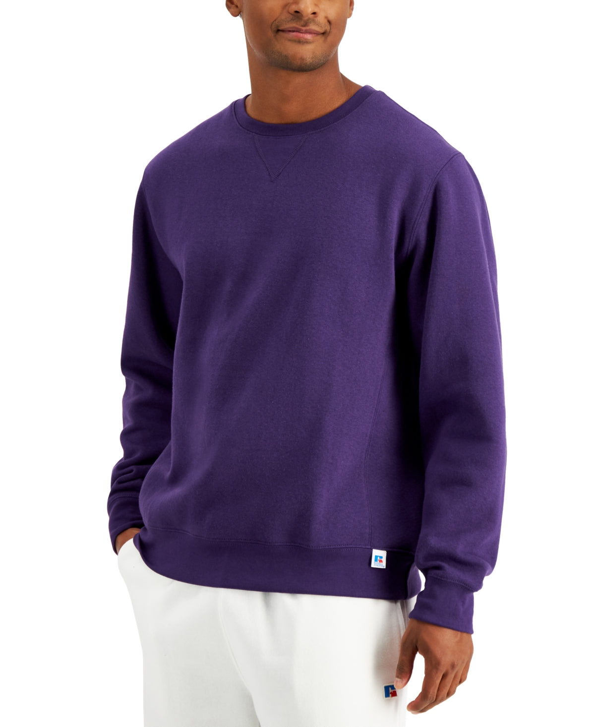 Moletom masculino Russell Athletic Solid Fleece Roxo Tamanho P