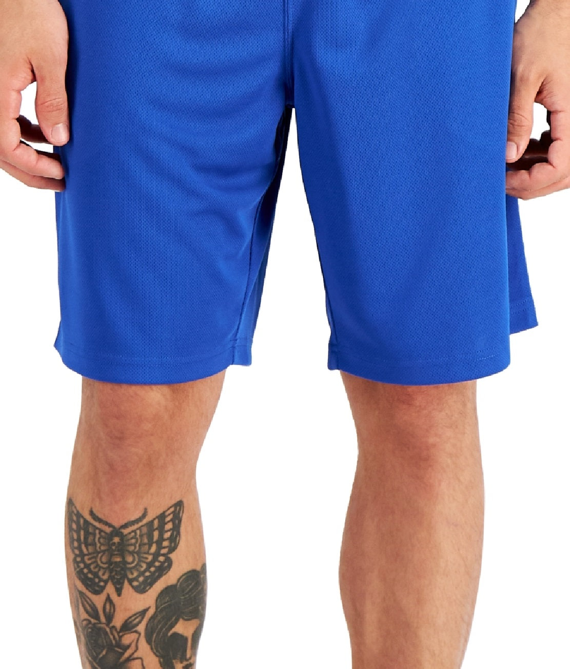 Shorts de corrida masculino Russell Athletic Mesh Performance, azul, tamanho médio
