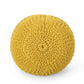 Bordeaux Knitted Cotton Round Pouf Ottoman