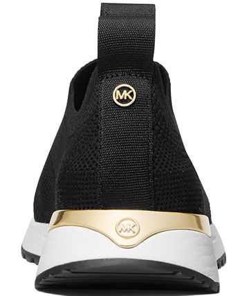 Tênis feminino Michael Kors Bodie Slip-On preto, tamanho 7M