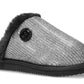 Chinelo feminino Michael Kors Janis com forro de pele sintética, cinza, tamanho 6