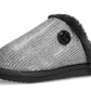 Chinelo feminino Michael Kors Janis com forro de pele sintética, cinza, tamanho 6