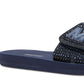 Chinelo Michael Kors MK Logo Feminino Azul Tamanho 8