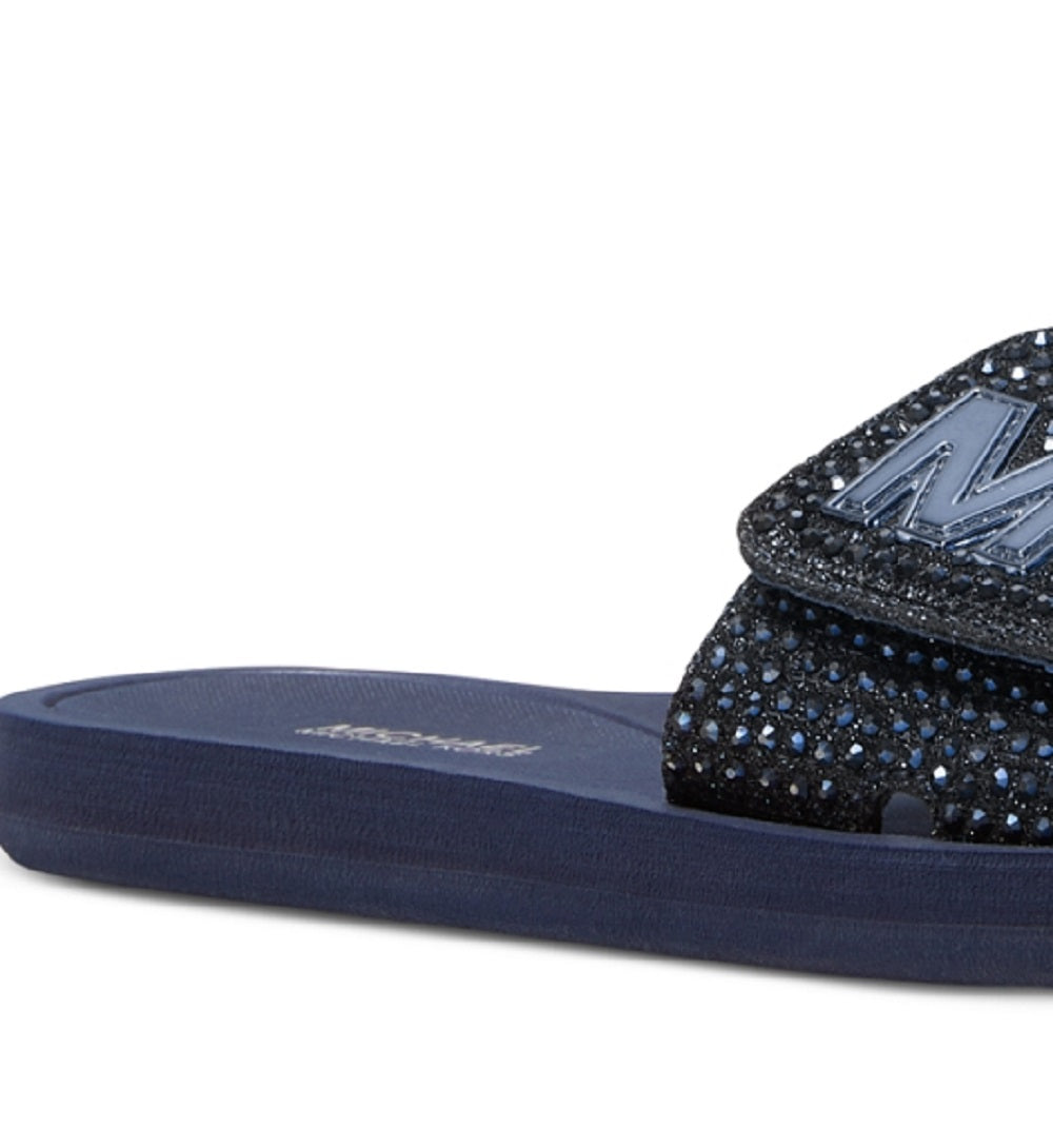 Chinelo Michael Kors MK Logo Feminino Azul Tamanho 8