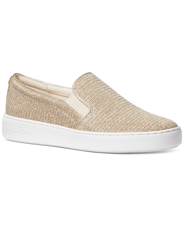 Tênis feminino Michael Kors Keaton com revestimento de lona e logotipo em dois tons, amarelo, tamanho 9,5