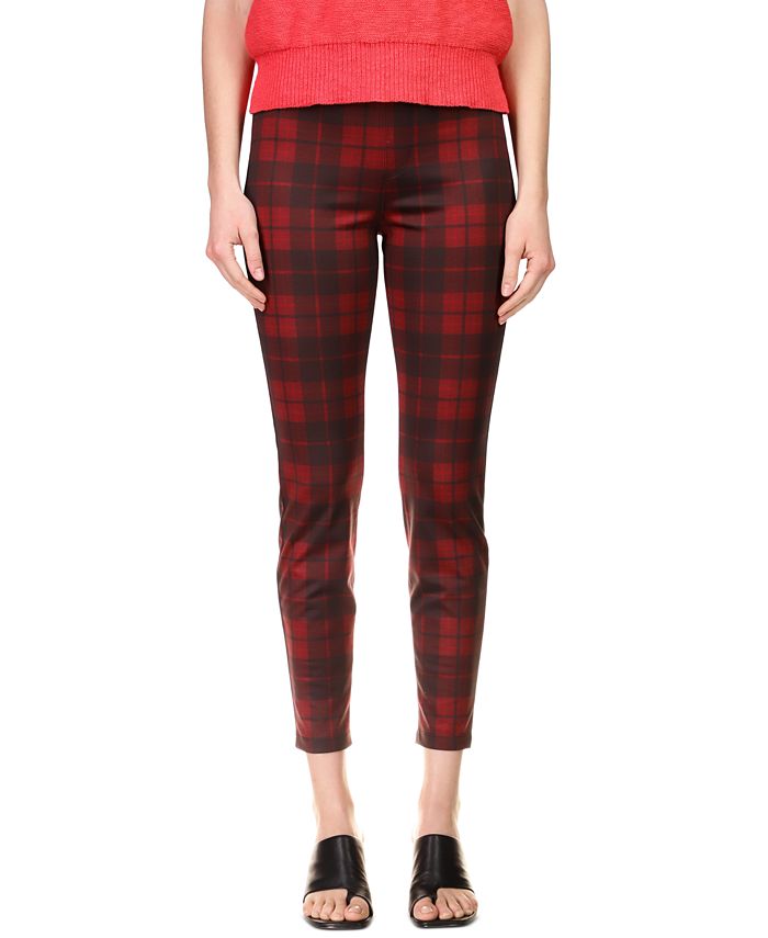 Calça skinny de cintura alta Sanctuary Runway feminina vermelha tamanho grande