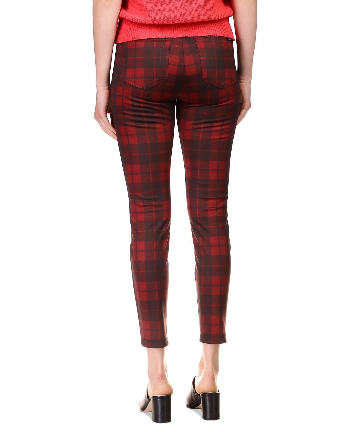 Calça skinny de cintura alta Sanctuary Runway feminina vermelha tamanho grande