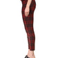 Calça skinny de cintura alta Sanctuary Runway feminina vermelha tamanho grande