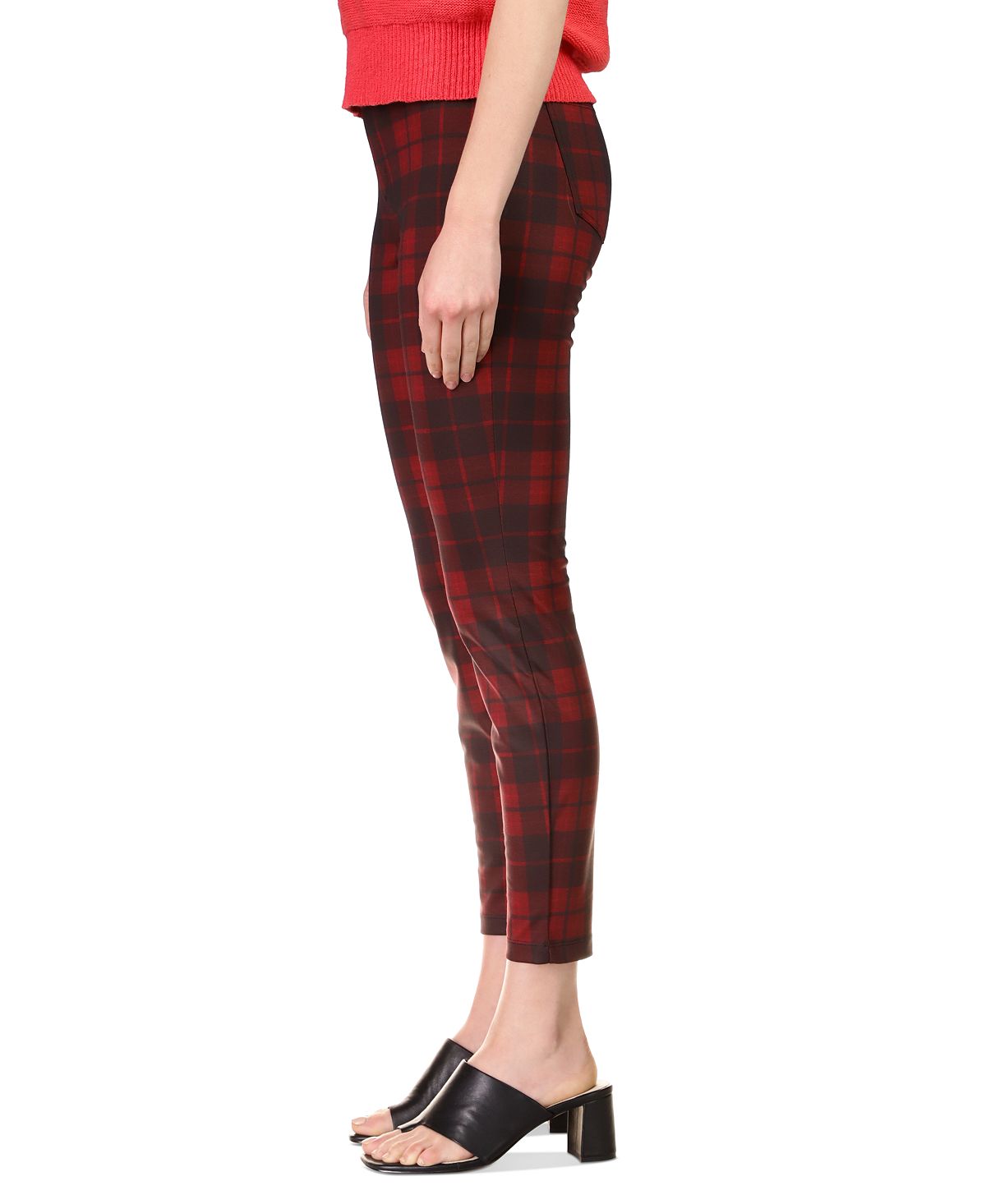 Calça skinny de cintura alta Sanctuary Runway feminina vermelha tamanho grande
