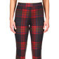 Calça curta Sanctuary Carnaby Plaid Kick feminina vermelha tamanho pequeno