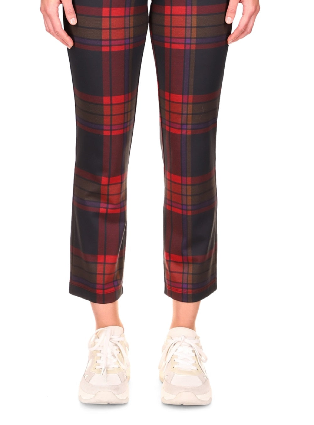 Calça curta Sanctuary Carnaby Plaid Kick feminina vermelha tamanho pequeno