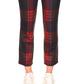 Calça curta Sanctuary feminina Carnaby Cotton Plaid Kick Crop vermelha tamanho médio