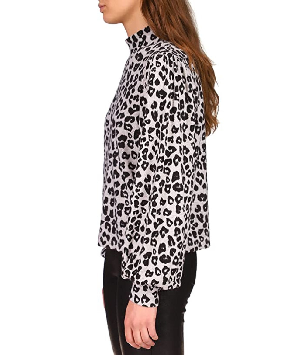 Blusa estampada Sanctuary For Keeps feminina, preta, tamanho pequeno