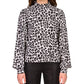 Blusa estampada Sanctuary For Keeps feminina, preta, tamanho pequeno