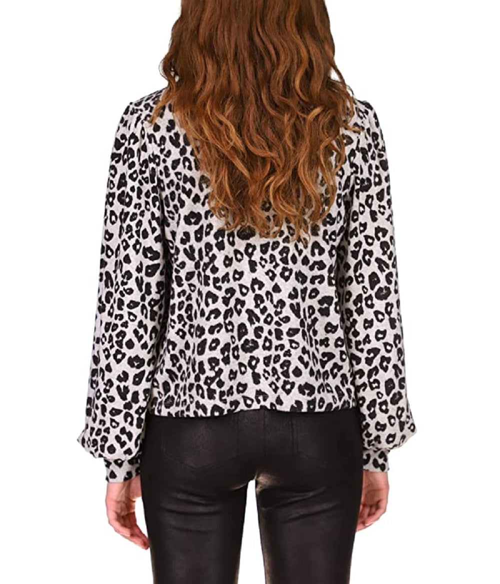 Blusa estampada Sanctuary For Keeps feminina, preta, tamanho pequeno