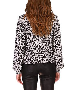 Blusa estampada Sanctuary For Keeps feminina, preta, tamanho pequeno