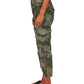 Calças femininas Sanctuary Rebel Camo Print Verde Tamanho 28