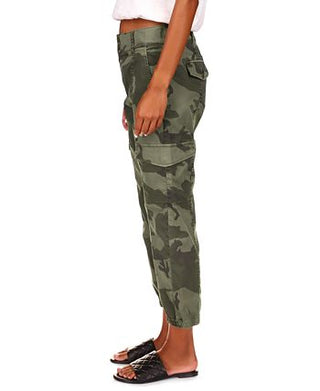 Calças femininas Sanctuary Rebel Camo Print Verde Tamanho 28