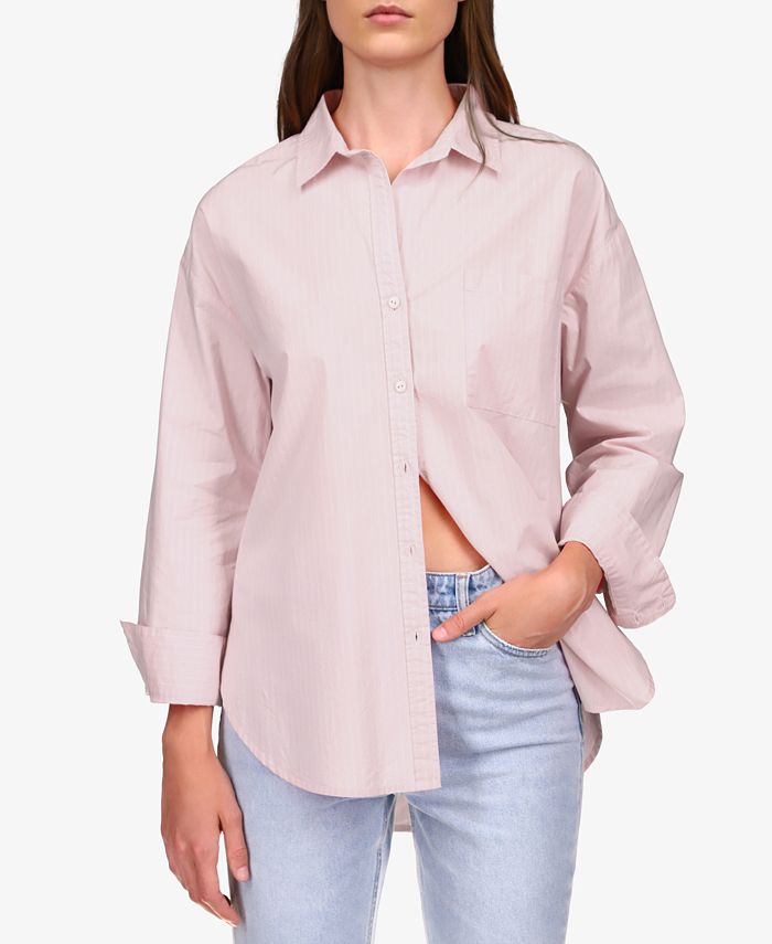 Túnica feminina Sanctuary de algodão com costas abertas, rosa, tamanho médio