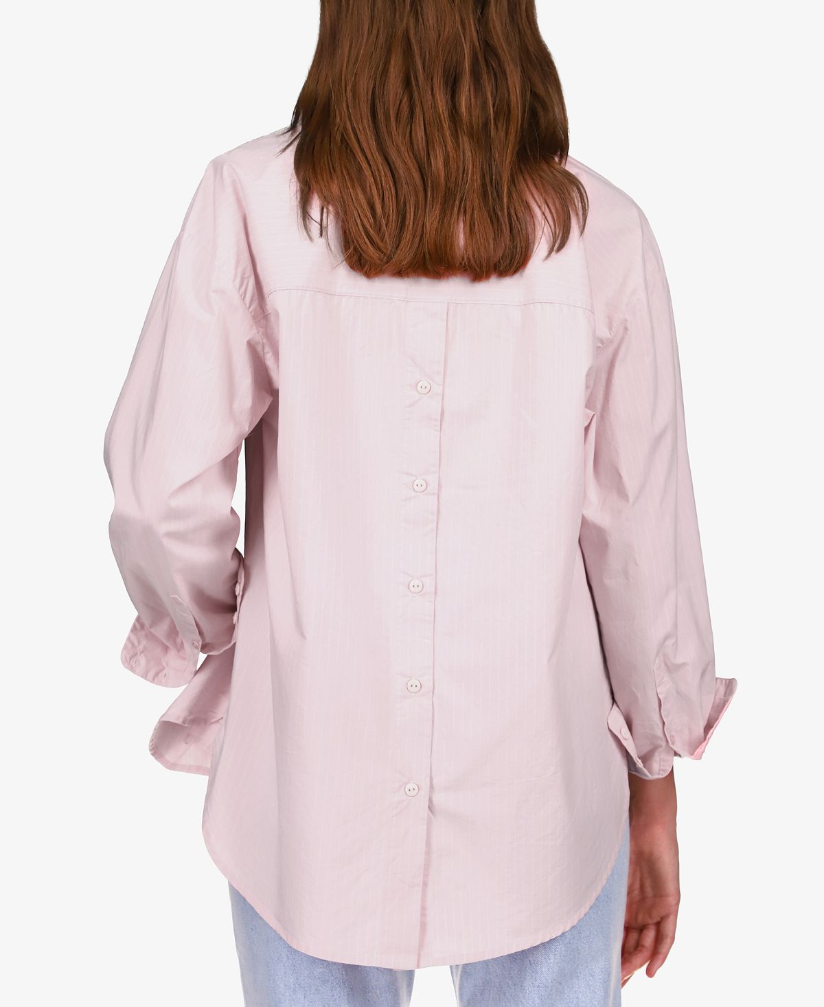 Túnica feminina Sanctuary de algodão com costas abertas, rosa, tamanho médio