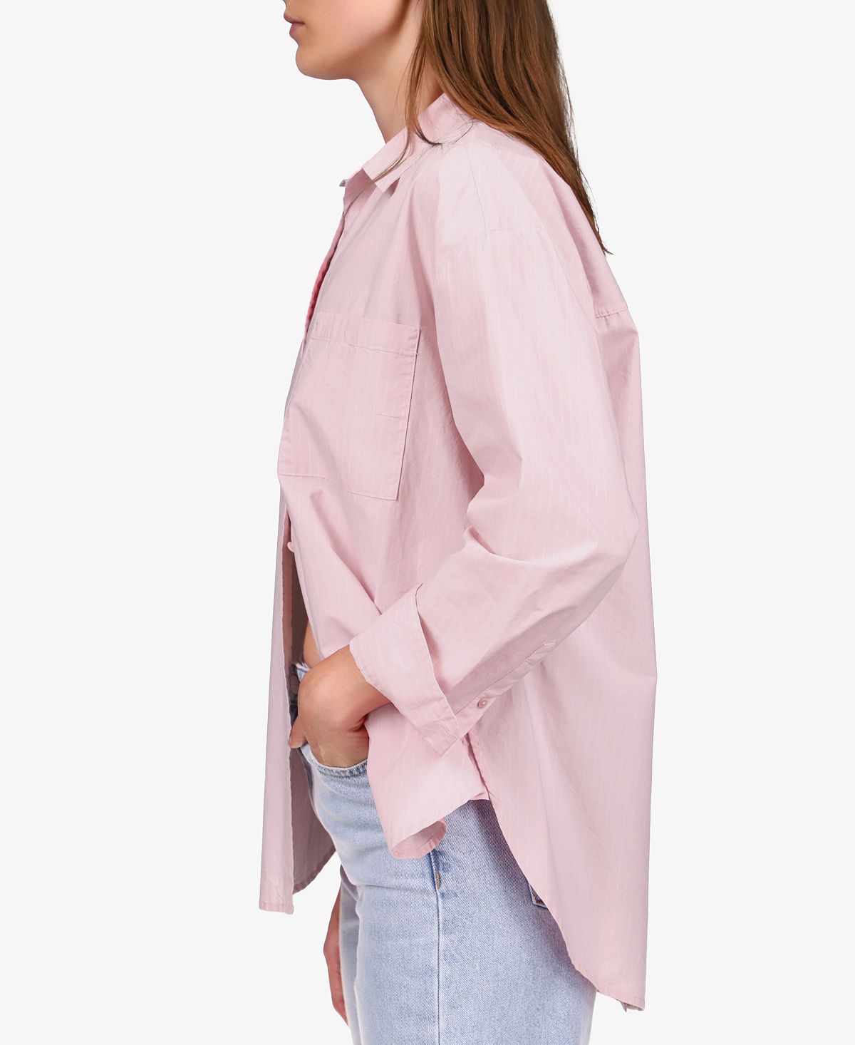 Túnica feminina Sanctuary de algodão com costas abertas, rosa, tamanho médio