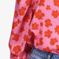 Blusa feminina Sanctuary Daily com botões florais e frente única, rosa, tamanho extragrande