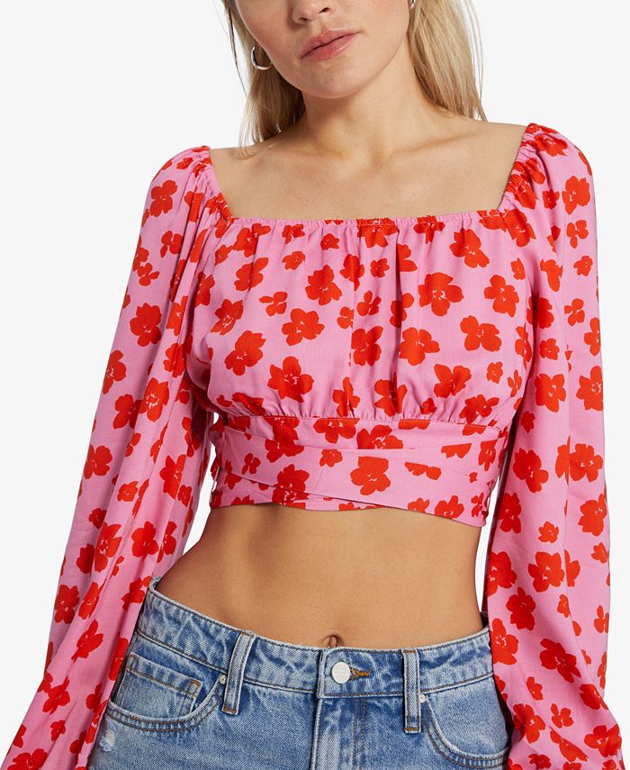 Top curto com amarração nas costas Going Solo da Sanctuary Feminino Rosa Tamanho Grande