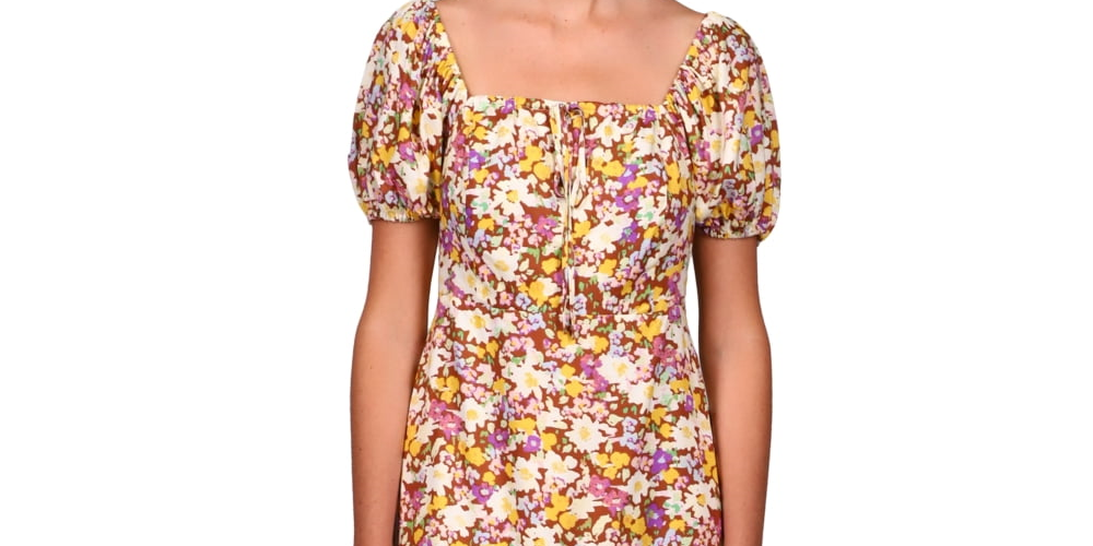 Vestido feminino Sanctuary com estampa floral Fresh Breeze, branco, tamanho 10