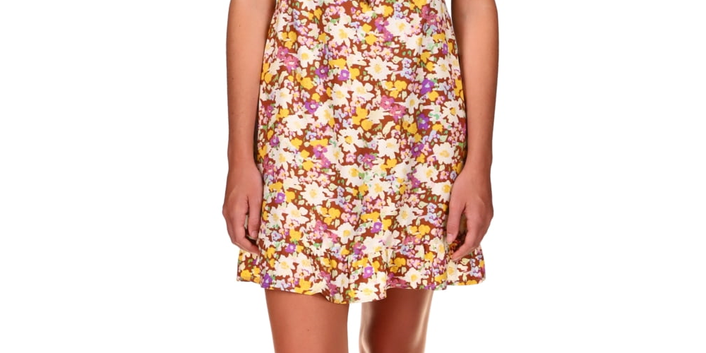 Vestido feminino Sanctuary com estampa floral Fresh Breeze, branco, tamanho 10