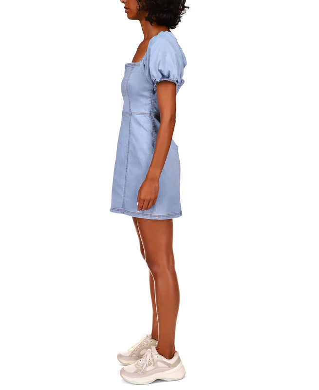 Minivestido jeans justo After Me da Sanctuary Feminino Azul Tamanho 6