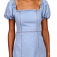 Minivestido jeans justo After Me da Sanctuary Feminino Azul Tamanho 6