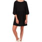Vestido Babydoll Feminino Sanctuary em Malha de Algodão, Preto, Tamanho X-S