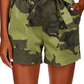 Sanctuary Shorts Camuflado Feminino Cintura Alta com Cinto Verde Tamanho 28