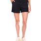 Sanctuary Shorts Femininos de Algodão com Punhos e Costas Sólidas, Preto, Tamanho 30