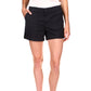 Sanctuary Shorts Femininos de Algodão com Punhos e Costas Sólidas, Preto, Tamanho 30