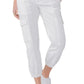 Calça feminina Rebel Crop de algodão elástico Sanctuary, branca, tamanho 28