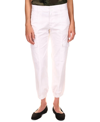 Calça feminina Rebel Crop de algodão elástico Sanctuary, branca, tamanho 34
