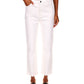 Calça jeans reta feminina Sanctuary Good Vibes, branca, tamanho 32