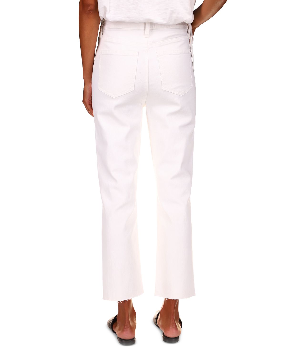 Calça jeans reta feminina Sanctuary Good Vibes, branca, tamanho 32