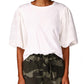 Blusa feminina Sanctuary Cloud Control com ilhós e manga bufante, mistura de algodão, branca, tamanho pequeno