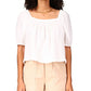 Blusa de gaze Sanctuary Women's Real Love, branca, tamanho médio