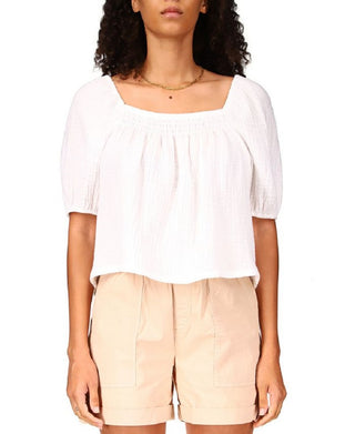 Blusa de gaze Sanctuary Women's Real Love, branca, tamanho médio